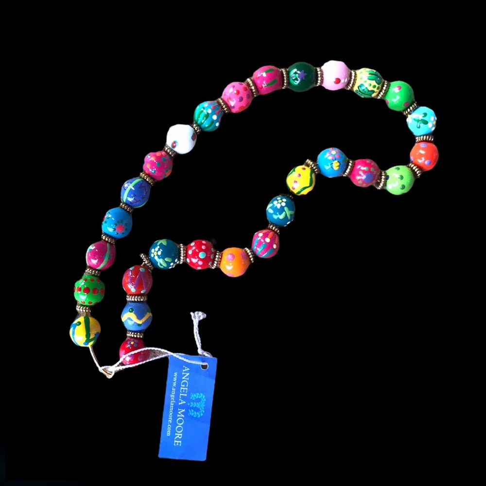Angela Moore Peace & Love Classic Beaded Necklace